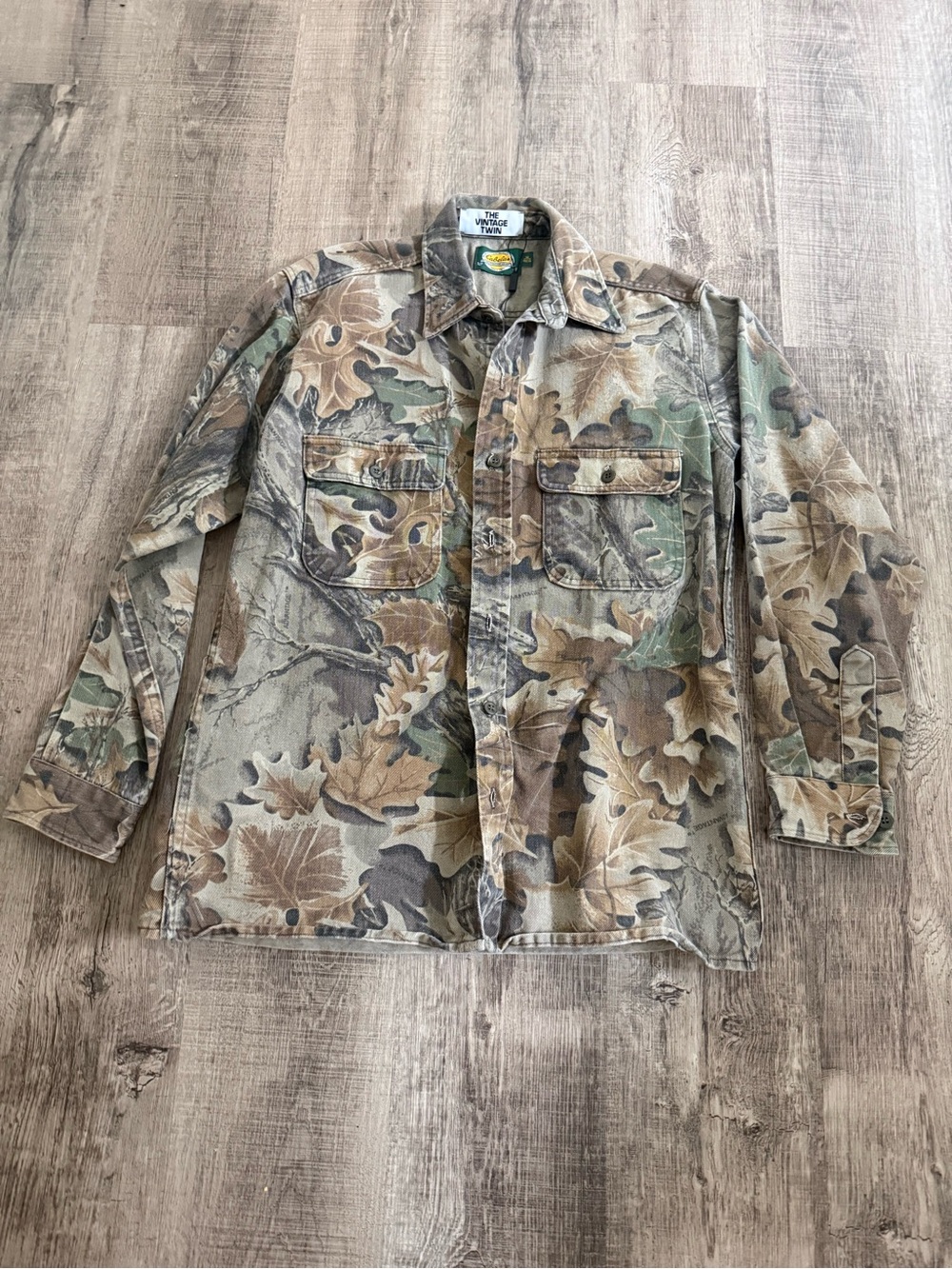 NWT The Vintage Twin NYC Leaf Camo Shirt Jacket M